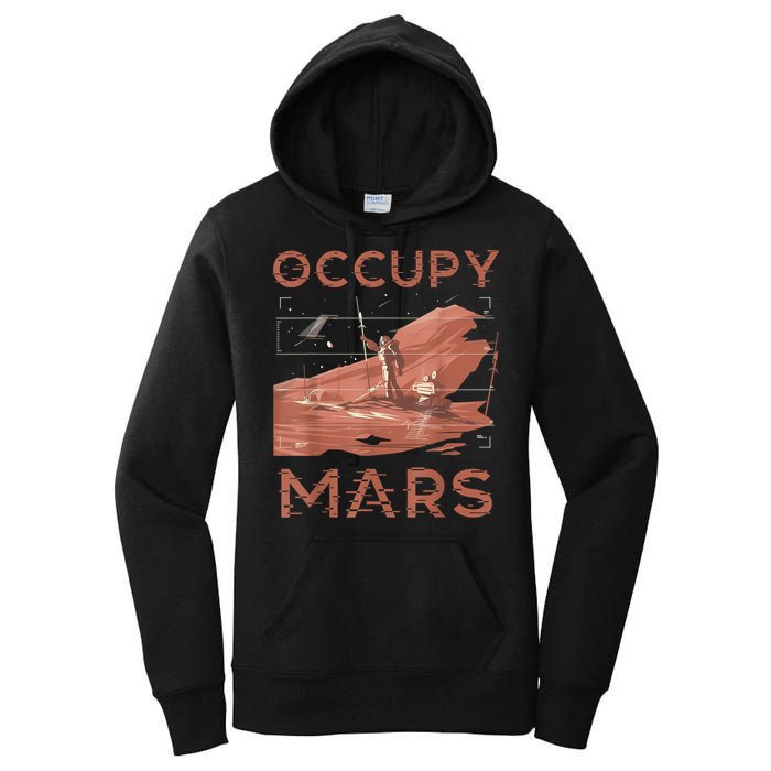 Occupy Mars Shirts Space Exploration Colonize Planet Mars Women's Pullover Hoodie