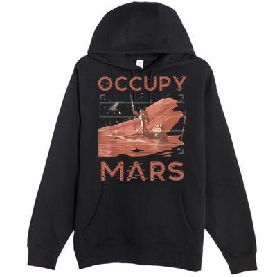 Occupy Mars Shirts Space Exploration Colonize Planet Mars Premium Pullover Hoodie