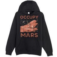 Occupy Mars Shirts Space Exploration Colonize Planet Mars Premium Pullover Hoodie