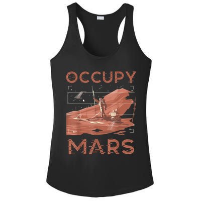 Occupy Mars Shirts Space Exploration Colonize Planet Mars Ladies PosiCharge Competitor Racerback Tank