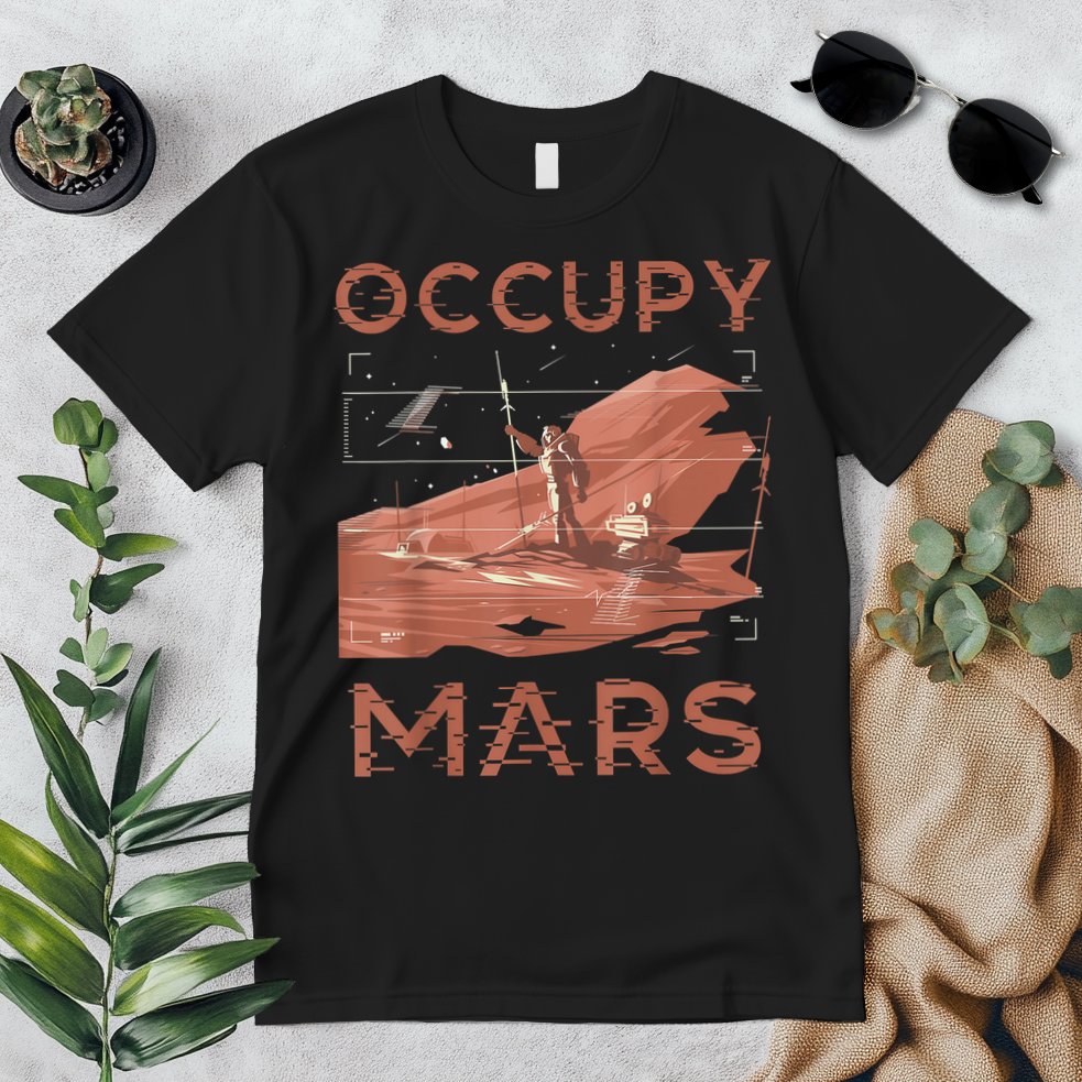 Occupy Mars Shirts Space Exploration Colonize Planet Mars Premium T-Shirt