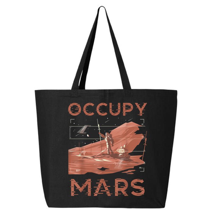 Occupy Mars Shirts Space Exploration Colonize Planet Mars 25L Jumbo Tote