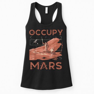 Occupy Mars Shirts Space Exploration Colonize Planet Mars Womens Tank Top