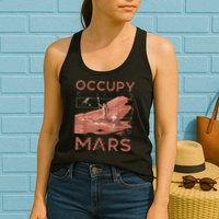 Occupy Mars Shirts Space Exploration Colonize Planet Mars Womens Tank Top