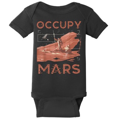 Occupy Mars Shirts Space Exploration Colonize Planet Mars Baby Bodysuit