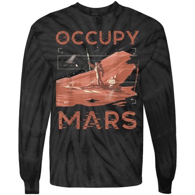 Occupy Mars Shirts Space Exploration Colonize Planet Mars Tie-Dye Long Sleeve Shirt