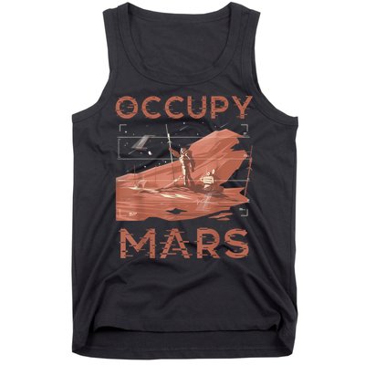 Occupy Mars Shirts Space Exploration Colonize Planet Mars Tank Top