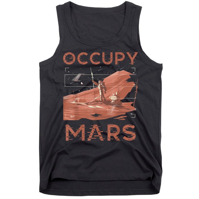 Occupy Mars Shirts Space Exploration Colonize Planet Mars Tank Top