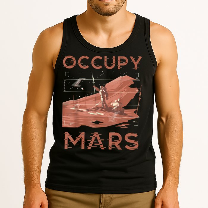 Occupy Mars Shirts Space Exploration Colonize Planet Mars Tank Top