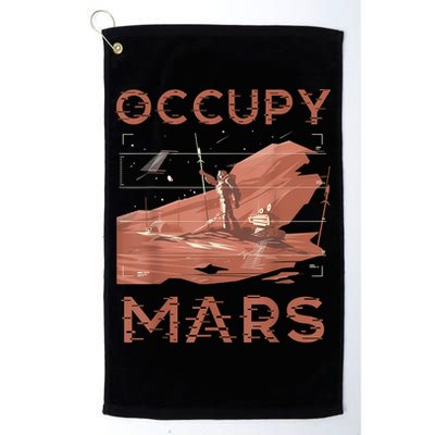 Occupy Mars Shirts Space Exploration Colonize Planet Mars Golf Towel