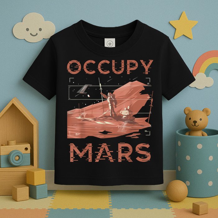 Occupy Mars Shirts Space Exploration Colonize Planet Mars Toddler T-Shirt