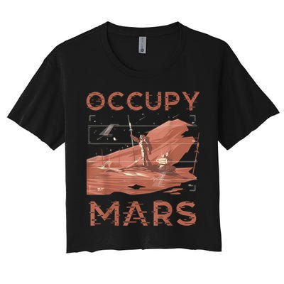 Occupy Mars Shirts Space Exploration Colonize Planet Mars Crop Top