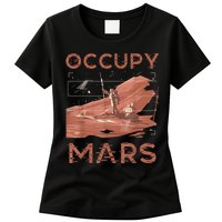 Occupy Mars Shirts Space Exploration Colonize Planet Mars Womens T-Shirt