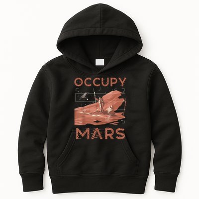 Occupy Mars Shirts Space Exploration Colonize Planet Mars Kids Hoodie