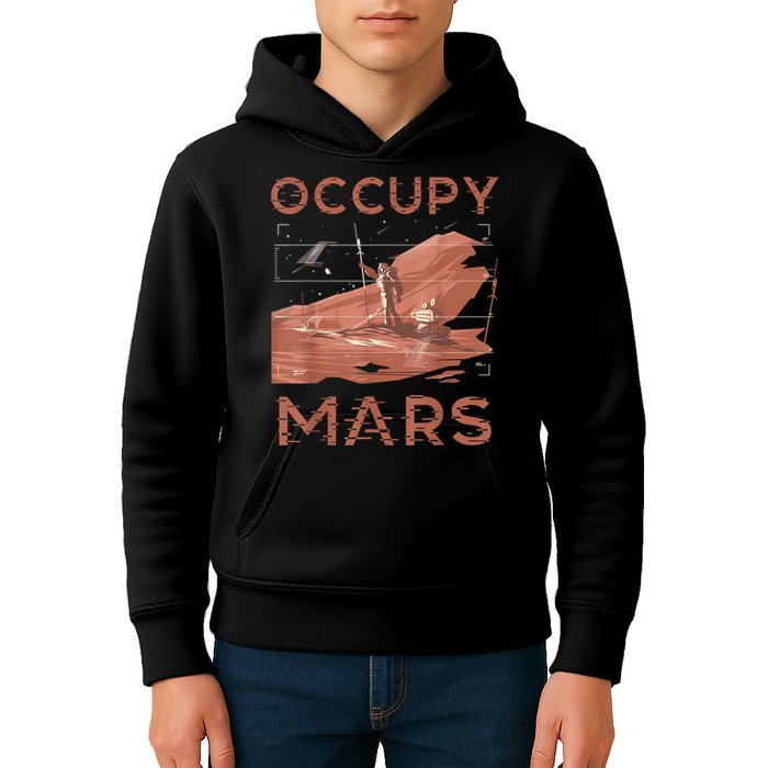 Occupy Mars Shirts Space Exploration Colonize Planet Mars Kids Hoodie