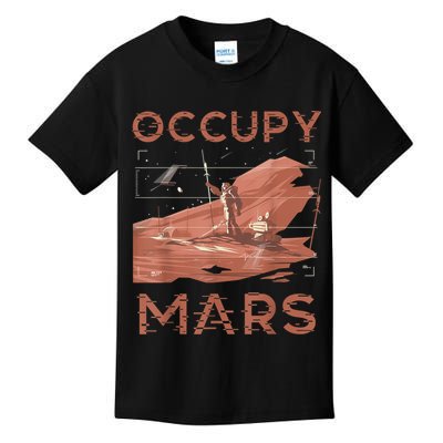 Occupy Mars Shirts Space Exploration Colonize Planet Mars Kids T-Shirt