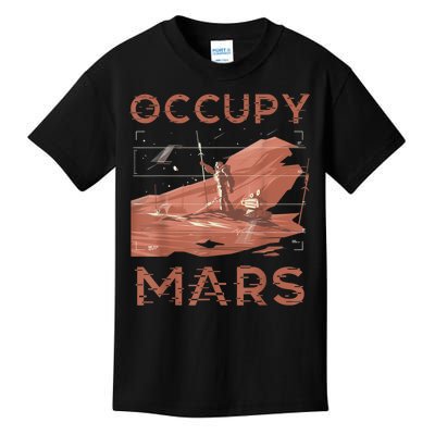 Occupy Mars Shirts Space Exploration Colonize Planet Mars Kids T-Shirt