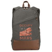 Occupy Mars Shirts Space Exploration Colonize Planet Mars Cotton Canvas Backpack