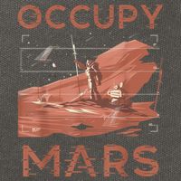 Occupy Mars Shirts Space Exploration Colonize Planet Mars Cotton Canvas Backpack