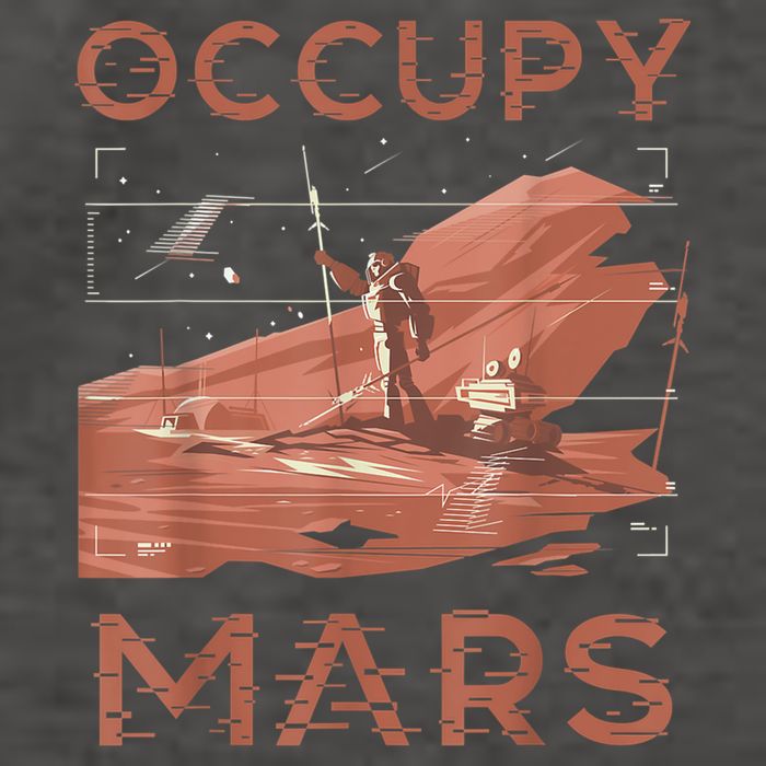 Occupy Mars Shirts Space Exploration Colonize Planet Mars Vector Backpack