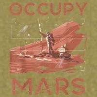 Occupy Mars Shirts Space Exploration Colonize Planet Mars Garment-Dyed Women's Muscle Tee