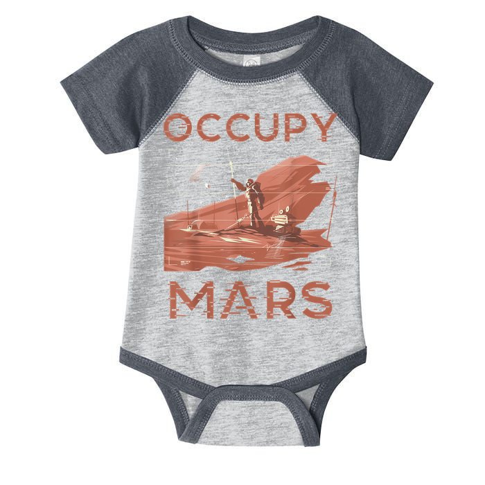 Occupy Mars Shirts Space Exploration Colonize Planet Mars Infant Baby Jersey Bodysuit