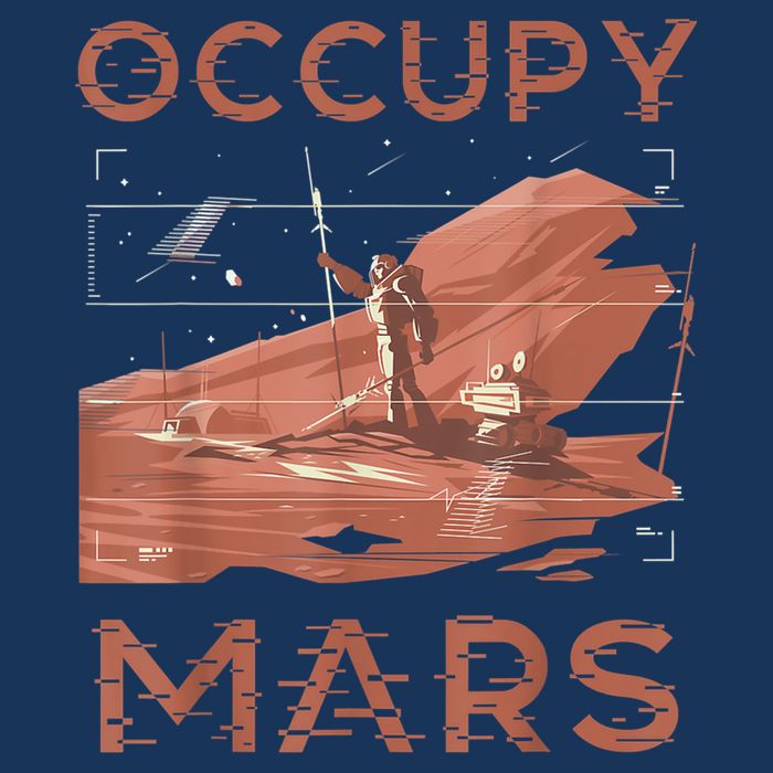 Occupy Mars Shirts Space Exploration Colonize Planet Mars Infant Baby Jersey Bodysuit
