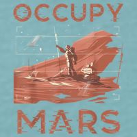 Occupy Mars Shirts Space Exploration Colonize Planet Mars Sueded Cloud Jersey T-Shirt