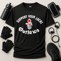 Outlaw Mc Support Cooling Performance Crew T-Shirt