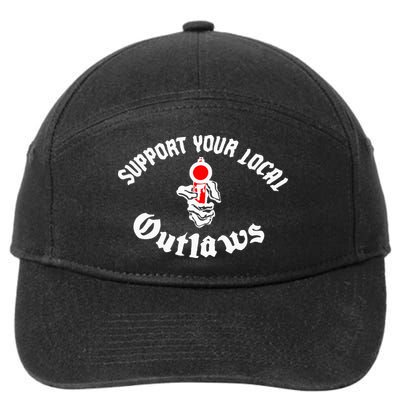 Outlaw Mc Support 7-Panel Snapback Hat