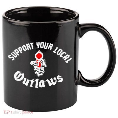 Outlaw Mc Support 11oz C Handle Ceramic Mug