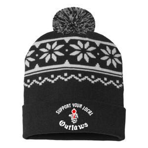 Outlaw Mc Support USA-Made Snowflake Beanie