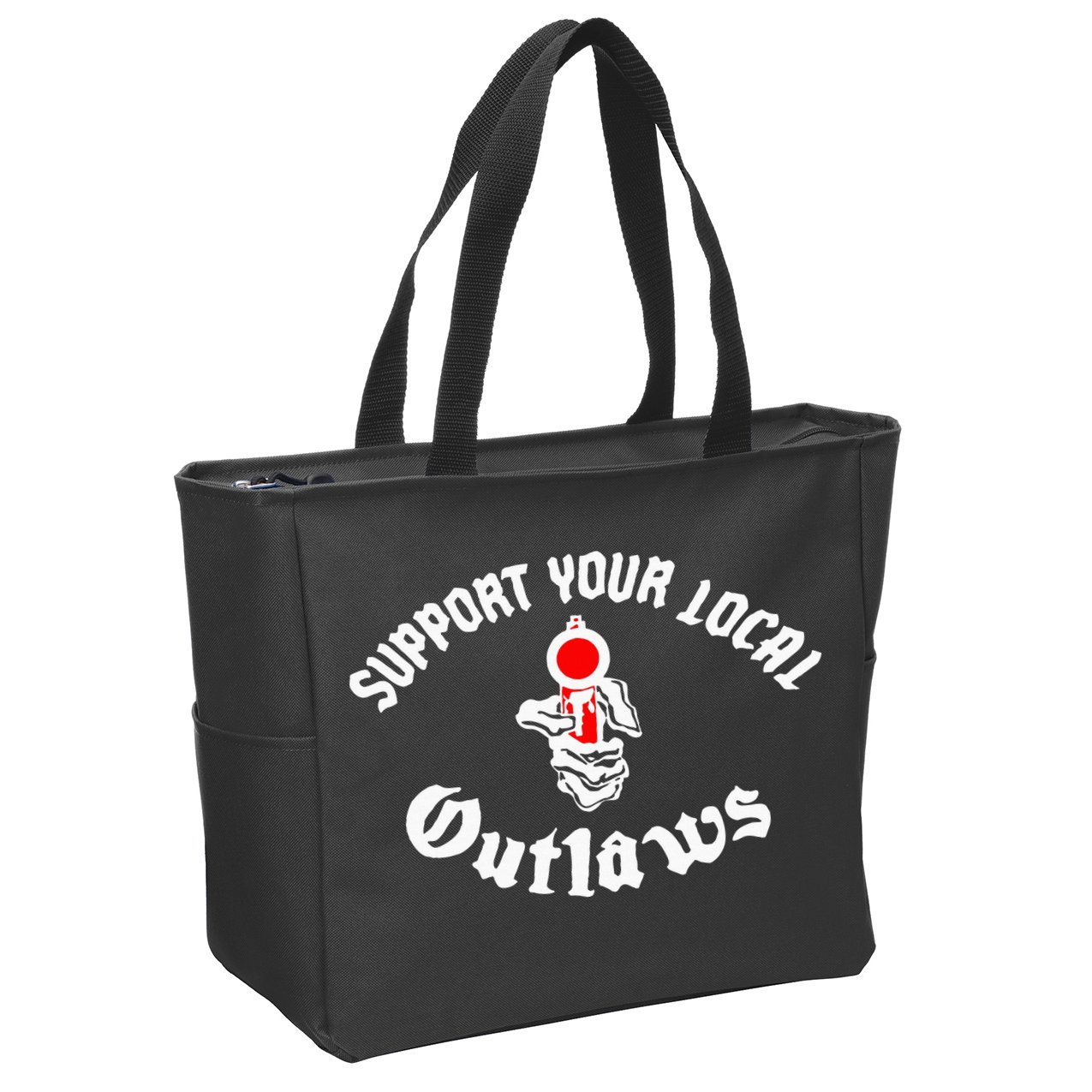 Outlaw Mc Support Zip Tote Bag