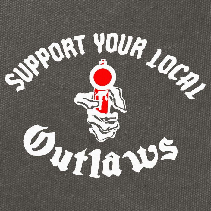 Outlaw Mc Support Cotton Canvas Backpack