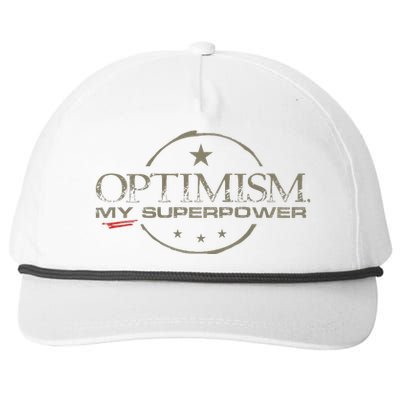 OPTIMISM My Superpower Snapback Five-Panel Rope Hat