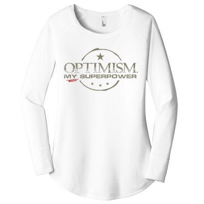 OPTIMISM My Superpower Women's Perfect Tri Tunic Long Sleeve Shirt