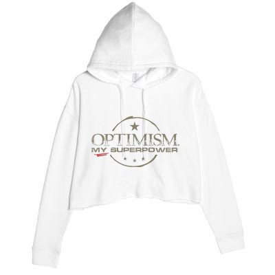 OPTIMISM My Superpower Crop Fleece Hoodie