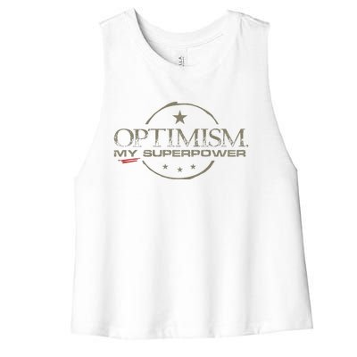 OPTIMISM My Superpower Women's Racerback Cropped Tank