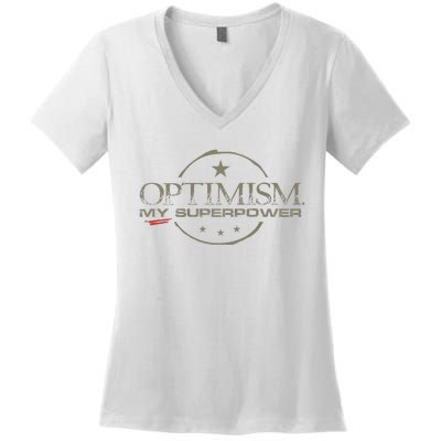 OPTIMISM My Superpower Women's V-Neck T-Shirt