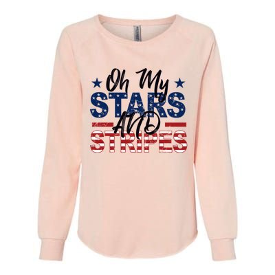 Oh My Stars And Stripes Fourth Of July Gift Womens California Wash Sweatshirt