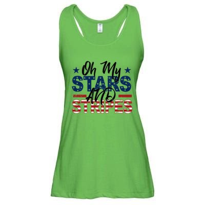 Oh My Stars And Stripes Fourth Of July Gift Ladies Essential Flowy Tank