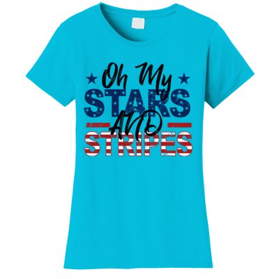 Oh My Stars And Stripes Fourth Of July Gift Women's T-Shirt