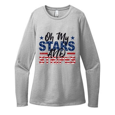 Oh My Stars And Stripes Fourth Of July Gift Womens CVC Long Sleeve Shirt