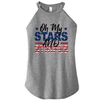 Oh My Stars And Stripes Fourth Of July Gift Women’s Perfect Tri Rocker Tank