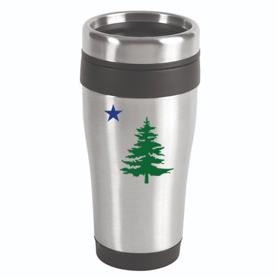 Old Maine State Flag 1901 Pine Tree Star 16oz Travel Tumbler