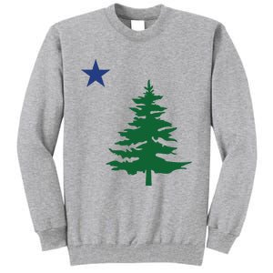 Old Maine State Flag 1901 Pine Tree Star Tall Sweatshirt