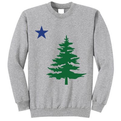 Old Maine State Flag 1901 Pine Tree Star Tall Sweatshirt