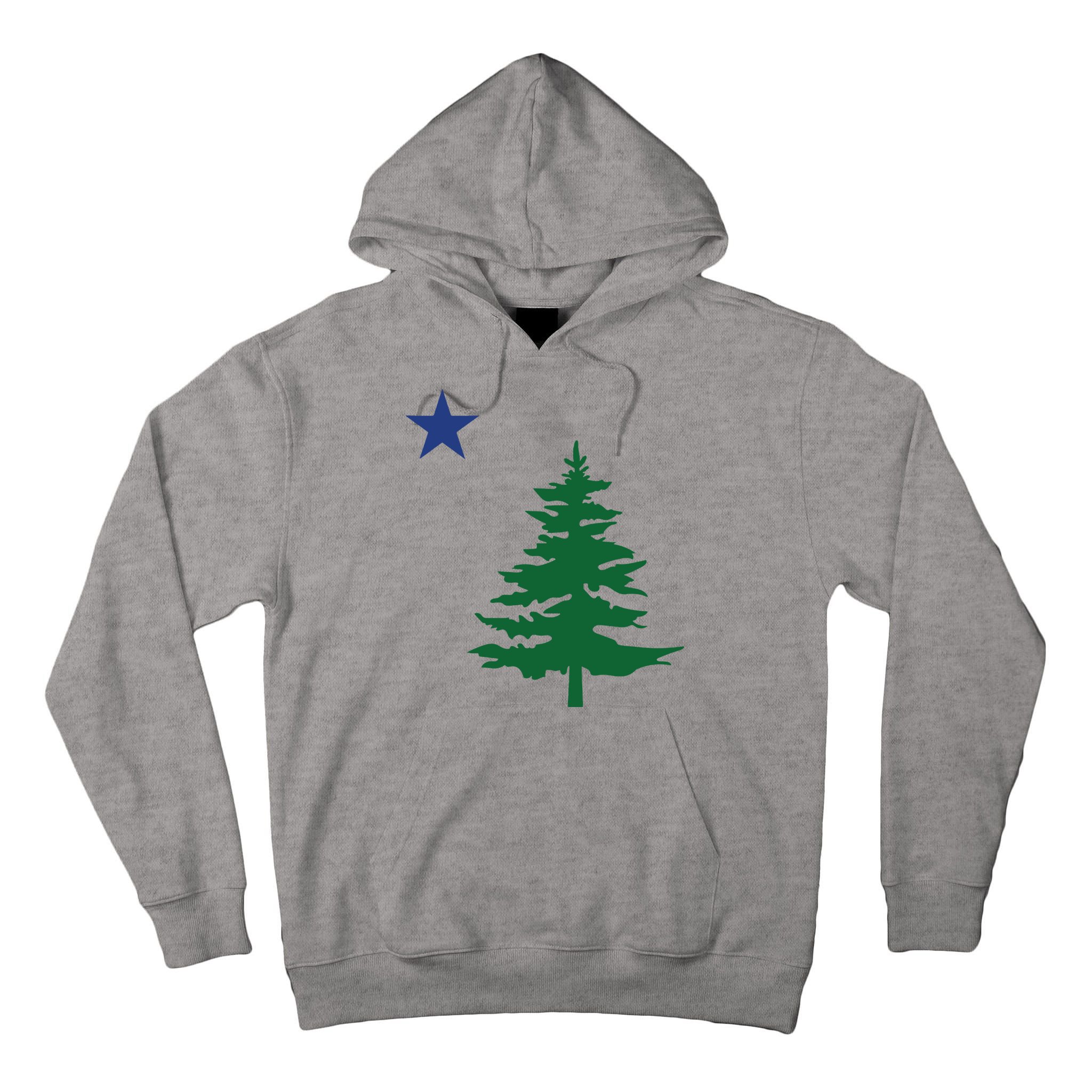 Old Maine State Flag 1901 Pine Tree Star Tall Hoodie