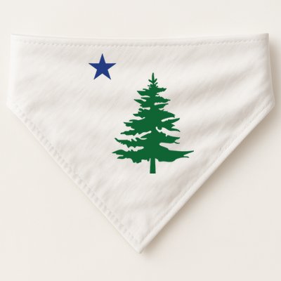 Old Maine State Flag 1901 Pine Tree Star USA-Made Doggie Bandana