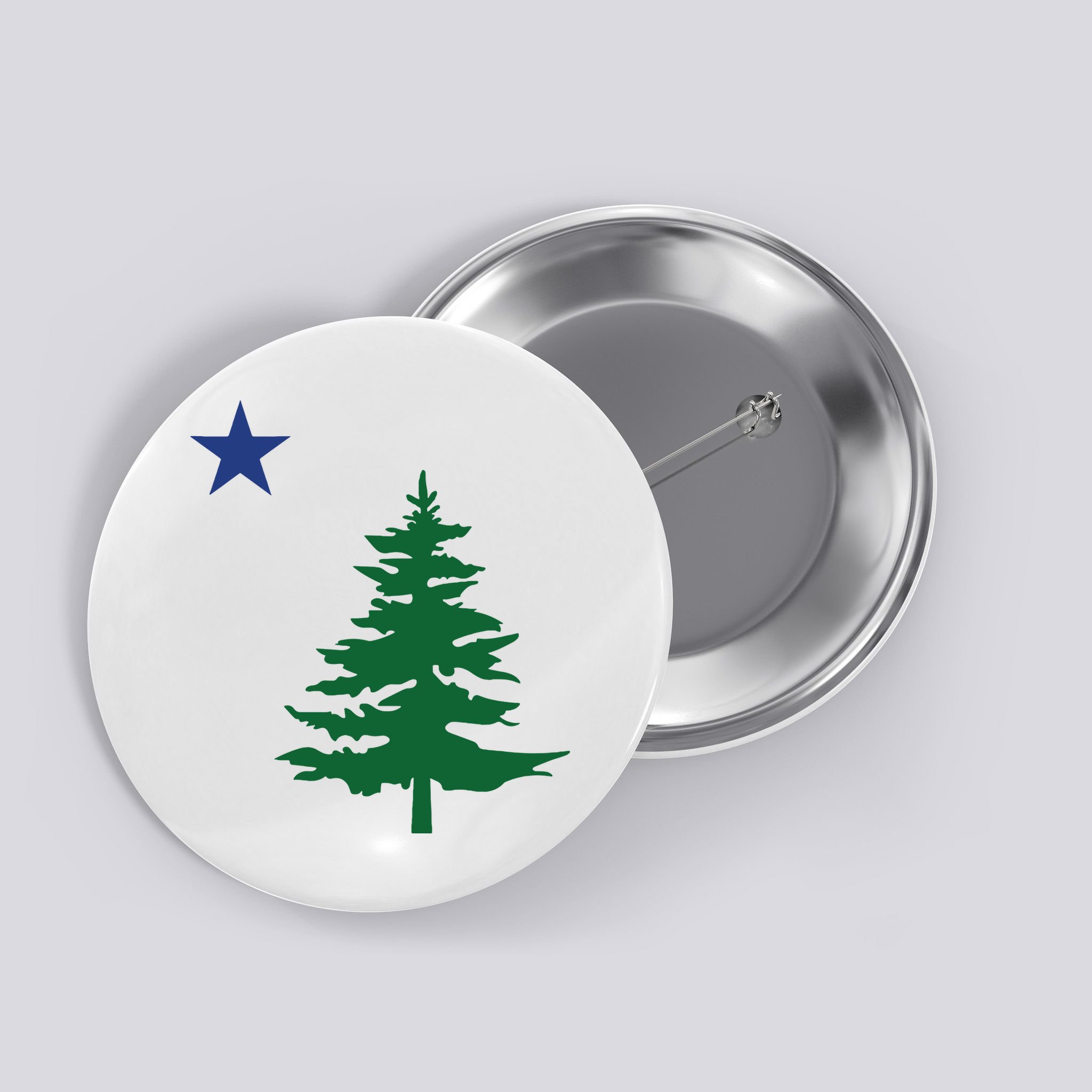 Old Maine State Flag 1901 Pine Tree Star Button